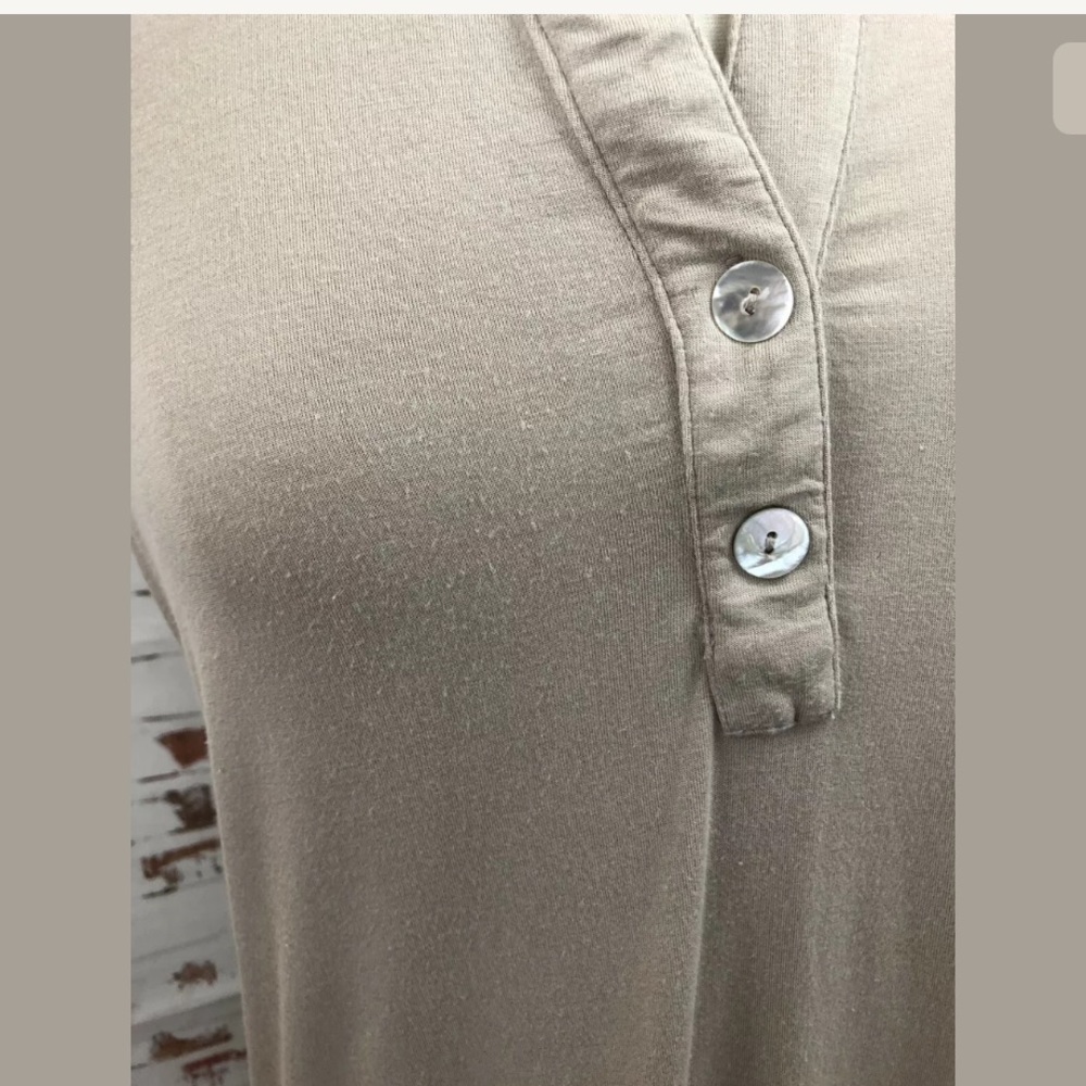 LOGO By Lori Goldstein Sleeveless Henley Knit Top - Picture 2 of 7